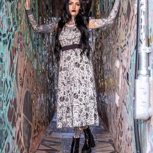 Sourpuss Night Walker Stevie Dress Size Large